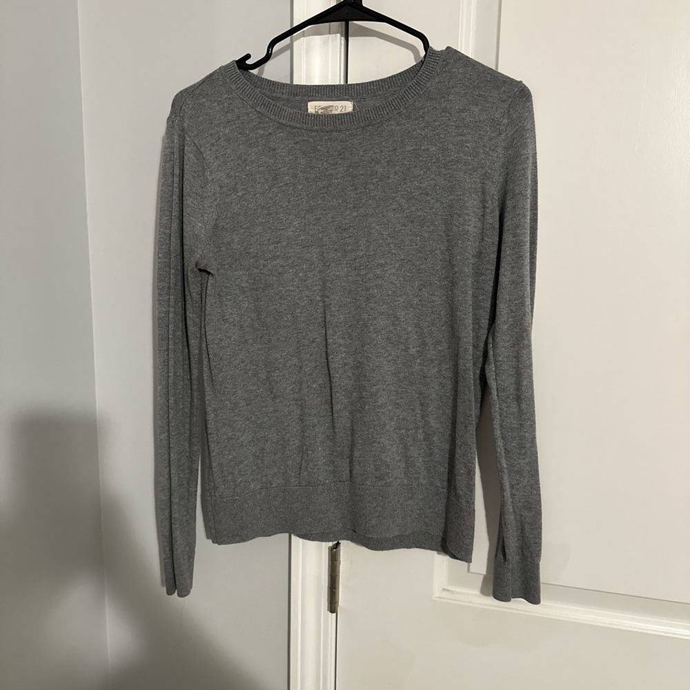 Forever 21 Charcoal Long Sleeve Top